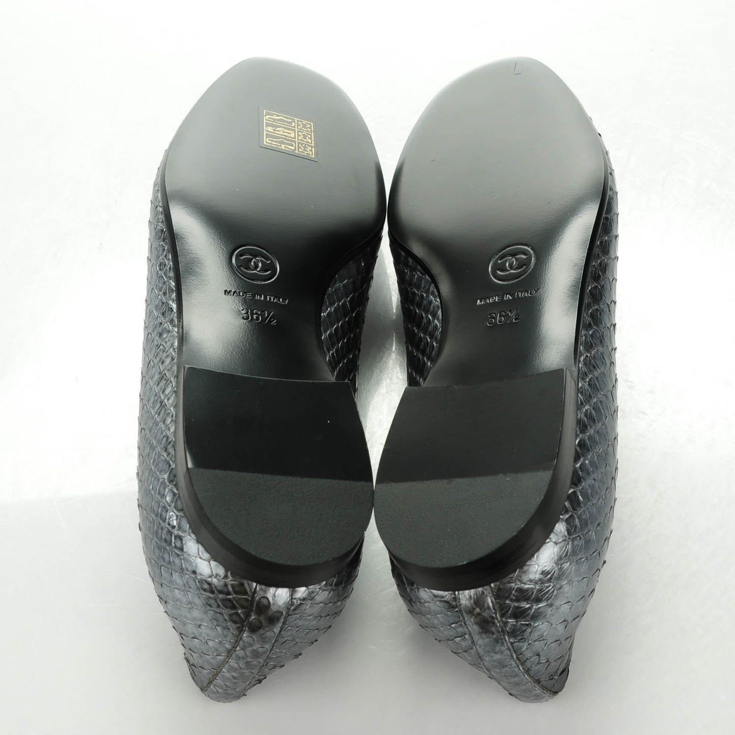 Python CC Mocassin Loafers 36.5 Dark Grey