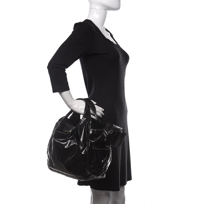 Valentino Garavani Patent Lacca Large Nuage Bow Hobo Black 2 of 15