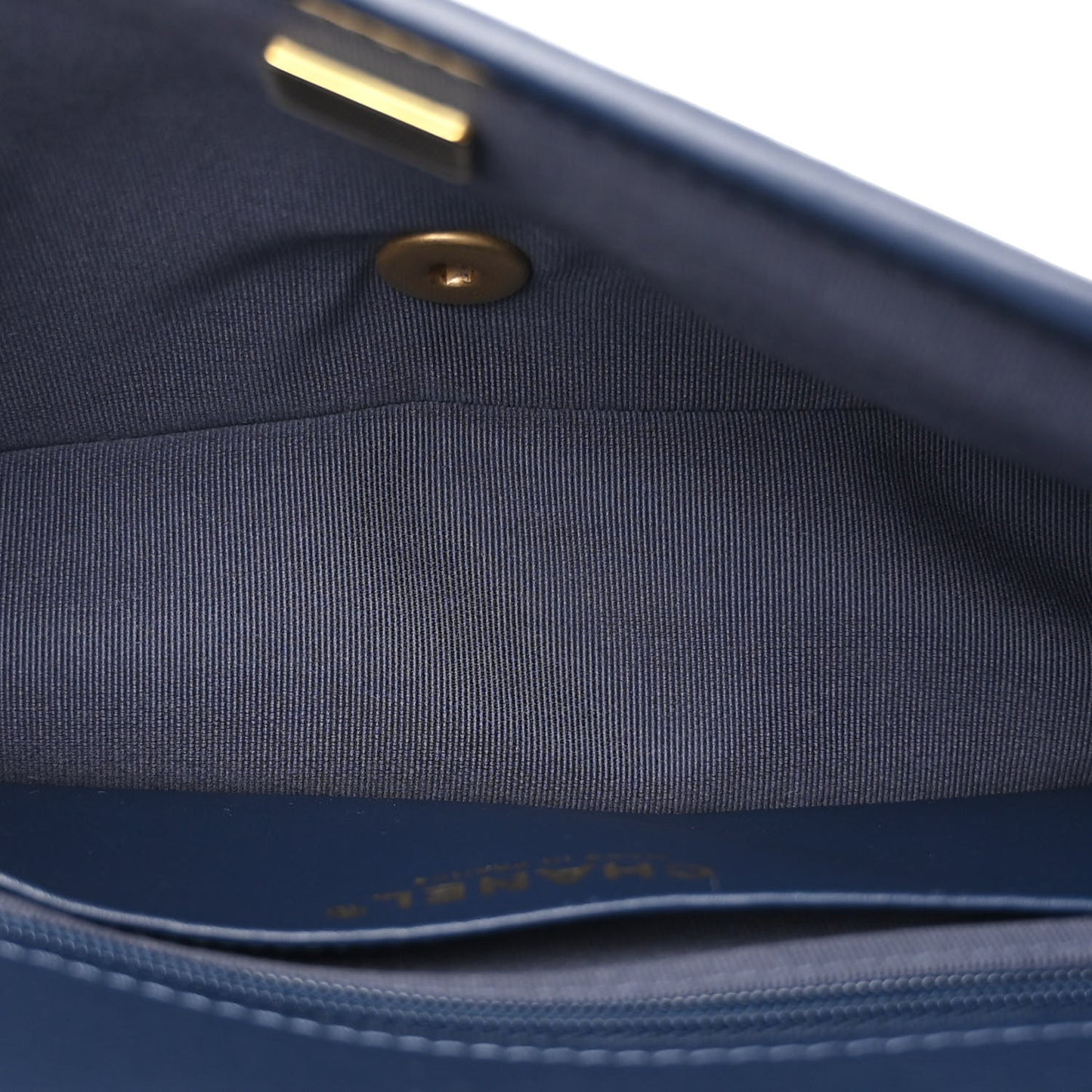 Washed Denim Quilted Messenger Flap Blue