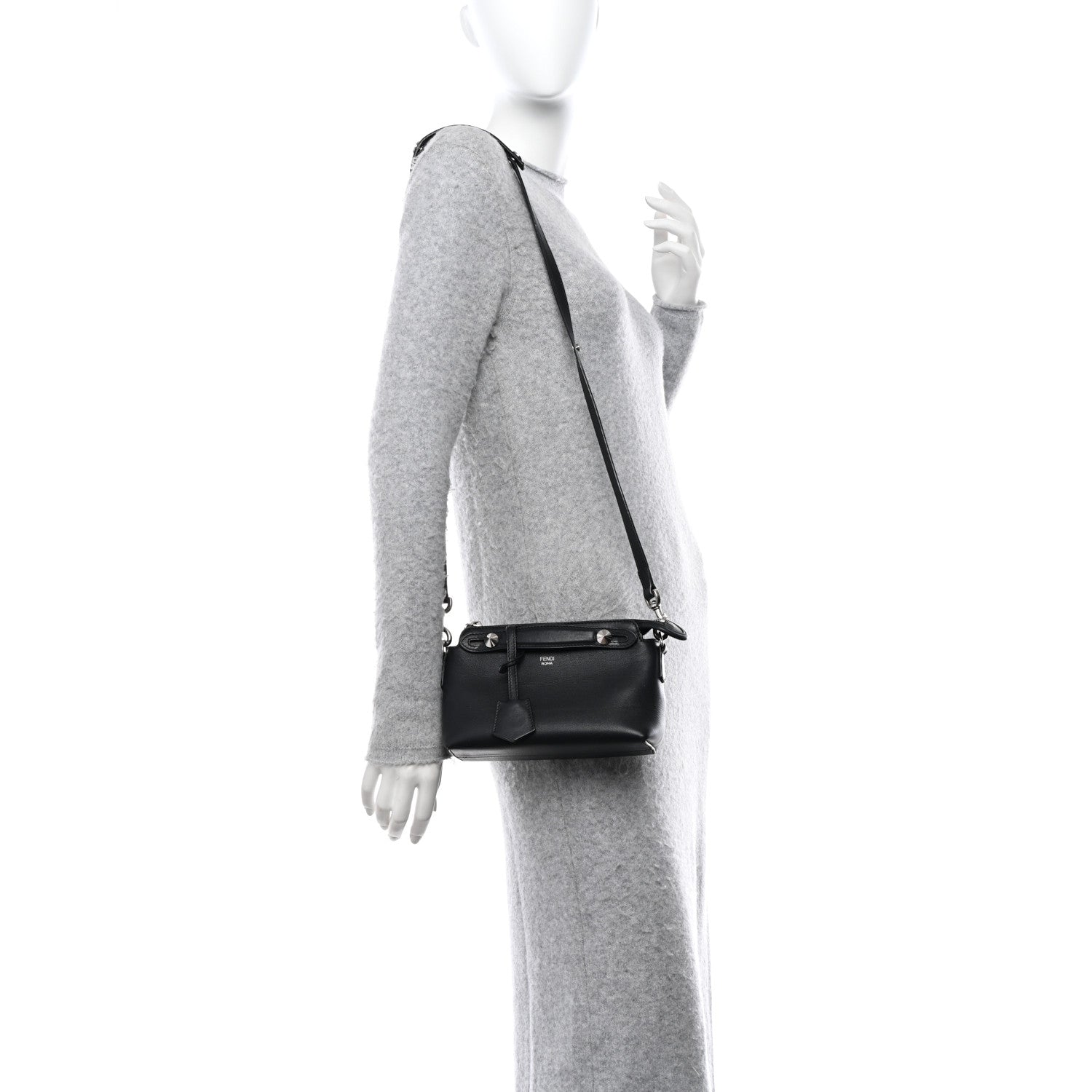 Fendi Vitello Dolce Mini By The Way Boston Bag Black 2 of 10