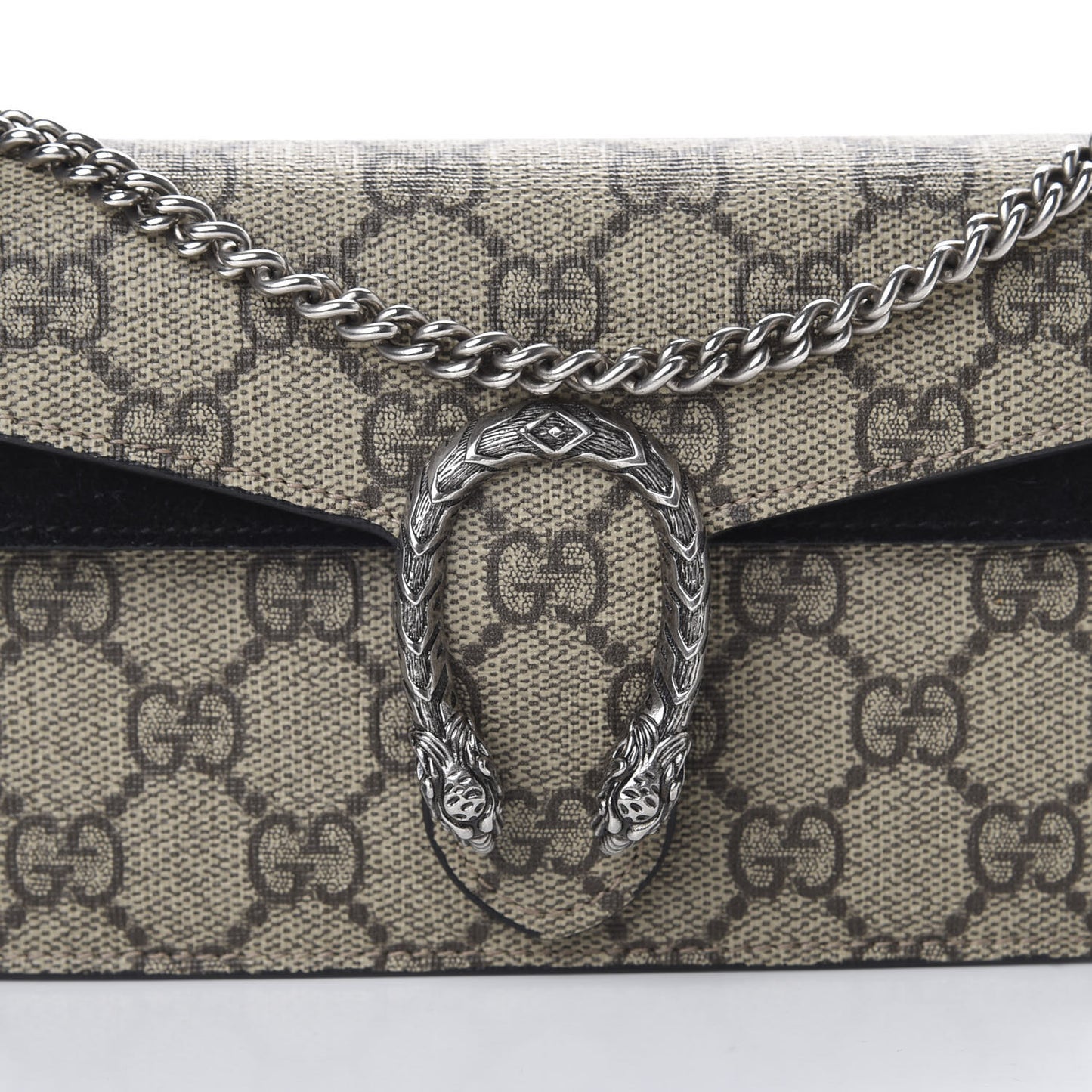 GG Supreme Monogram Super Mini Dionysus Shoulder Bag Black