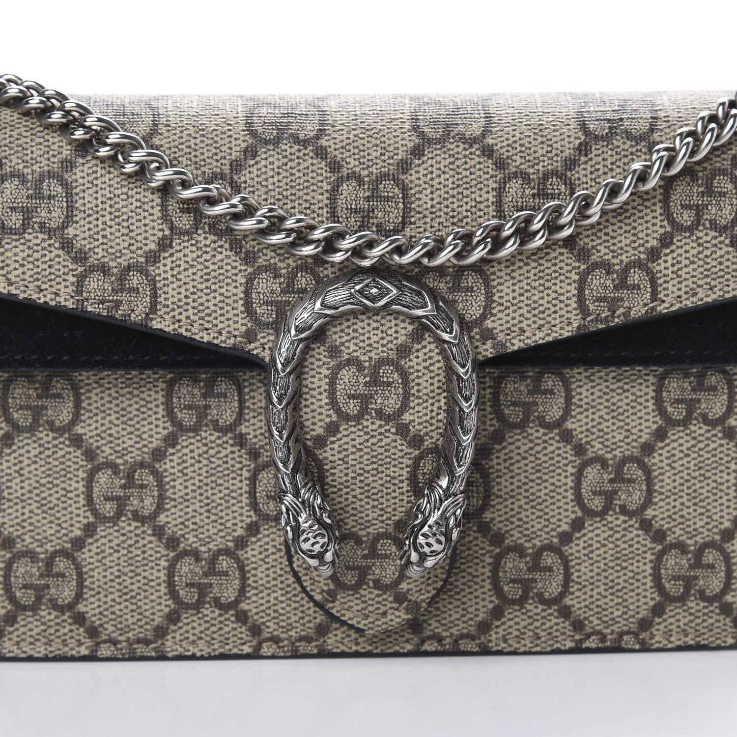 Gucci GG Supreme Monogram Super Mini Dionysus Shoulder Bag Black 9 of 10