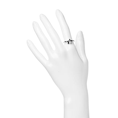 Chanel Sterling Silver Star Logo Ring 54 6.75 2 of 5