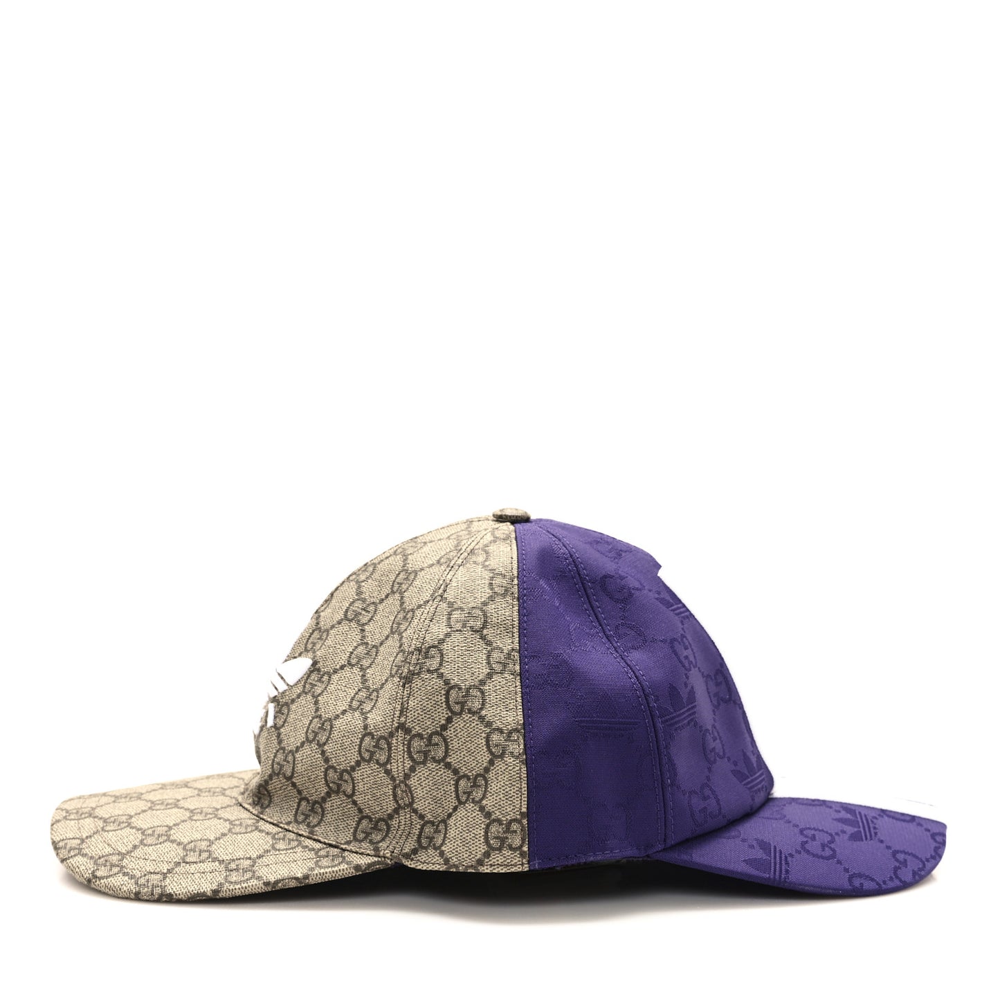 X ADIDAS GG Supreme Monogram Double Sided Baseball Hat XL Beige Ebony Dark Ameth