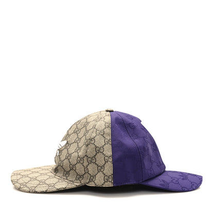 Gucci X ADIDAS GG Supreme Monogram Double Sided Baseball Hat XL Beige Ebony Dark Ameth 5 of 11