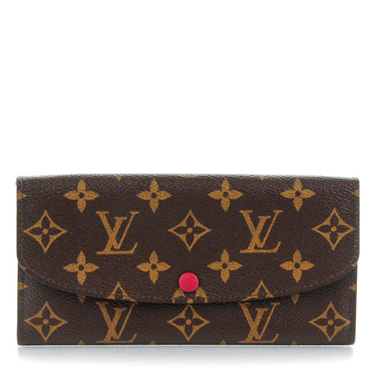 Louis Vuitton Monogram Emilie Wallet Fuchsia 1 of 7