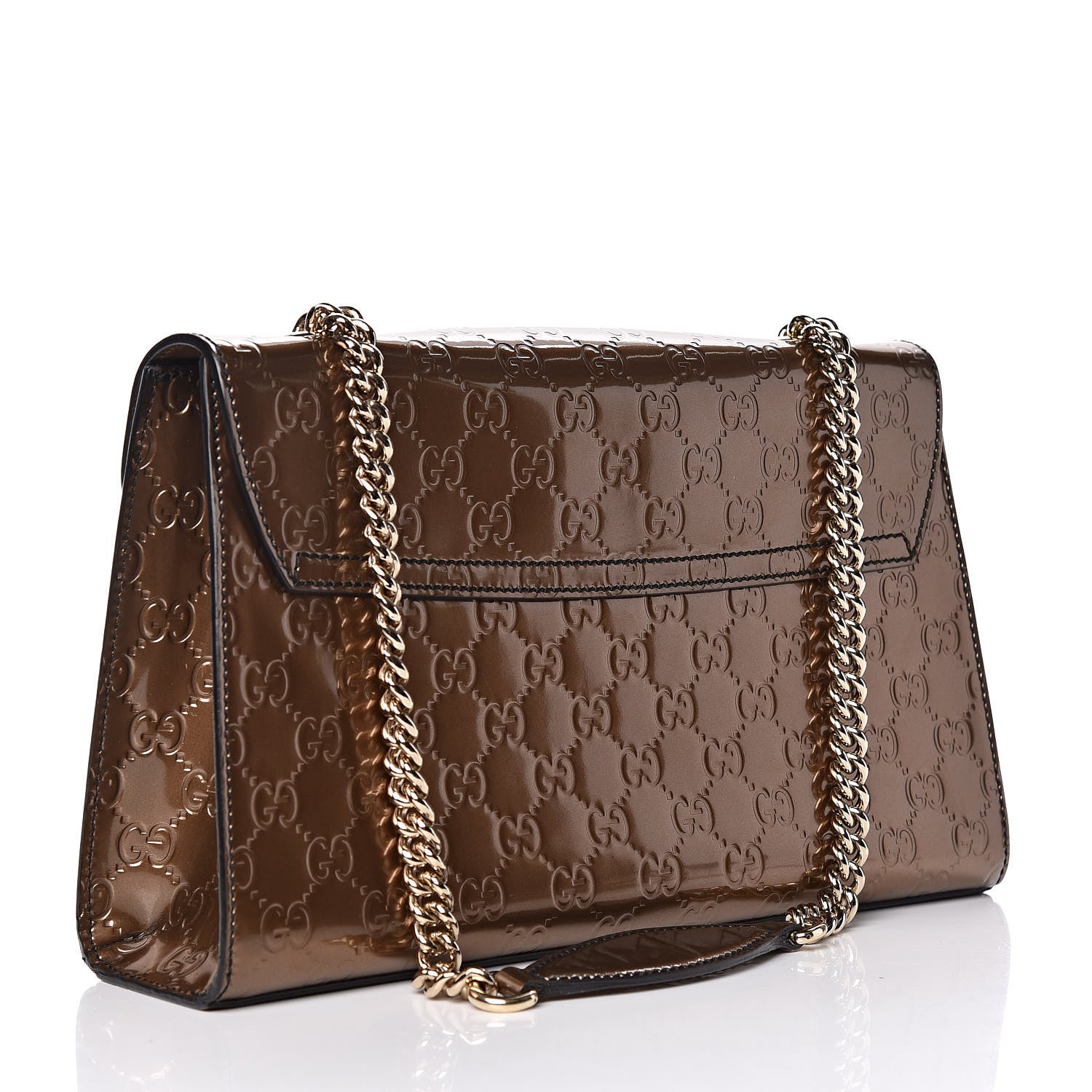 Gucci Shine Guccissima Medium Emily Chain Shoulder Bag Acero 3 of 15