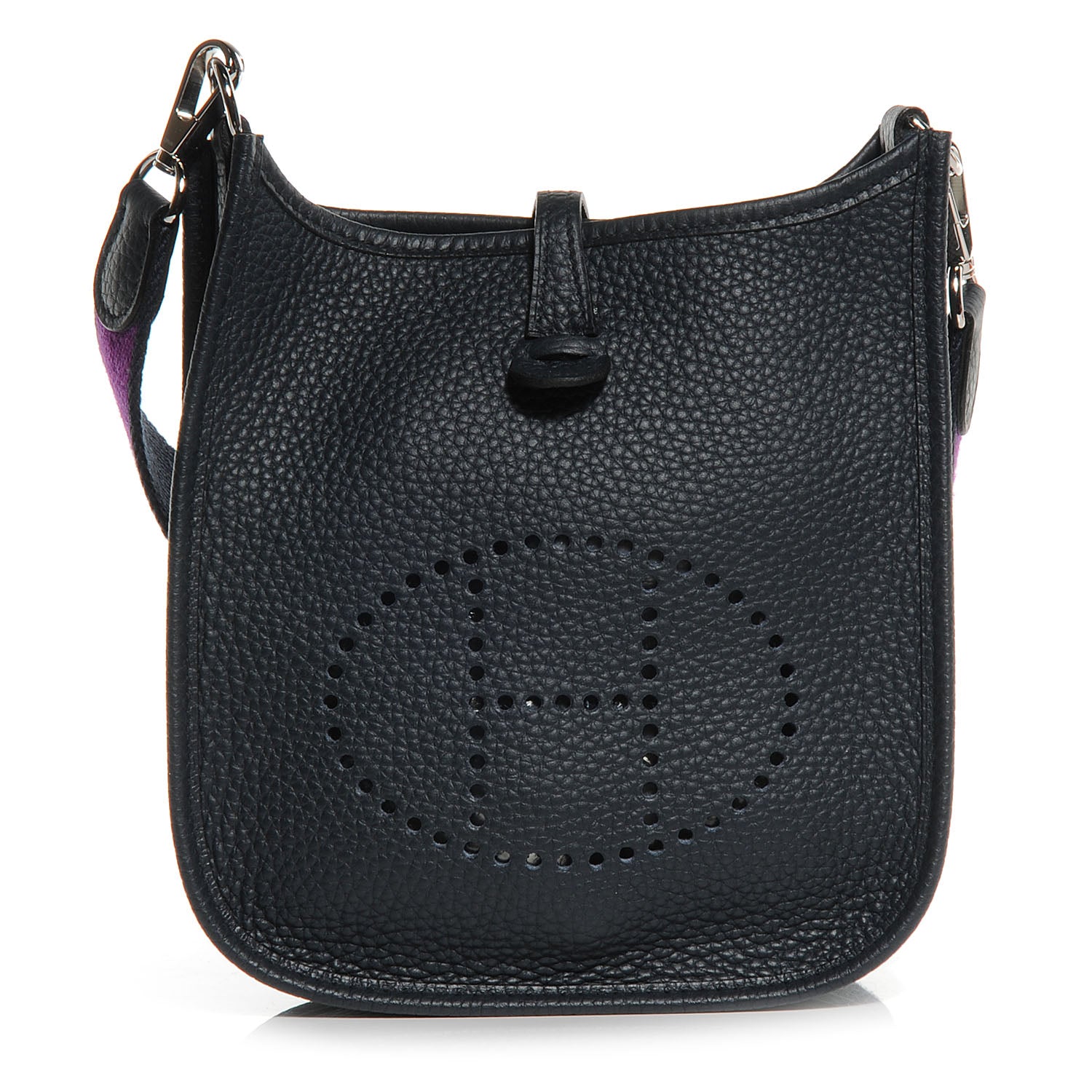Hermes Taurillon Clemence Evelyne TPM Bleu Obscur 1 of 8