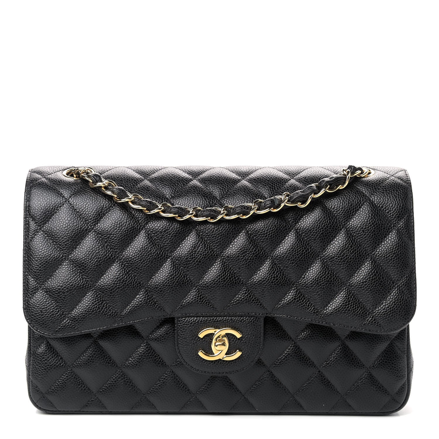Chanel Caviar Quilted Jumbo Double Flap Black 1 of 10