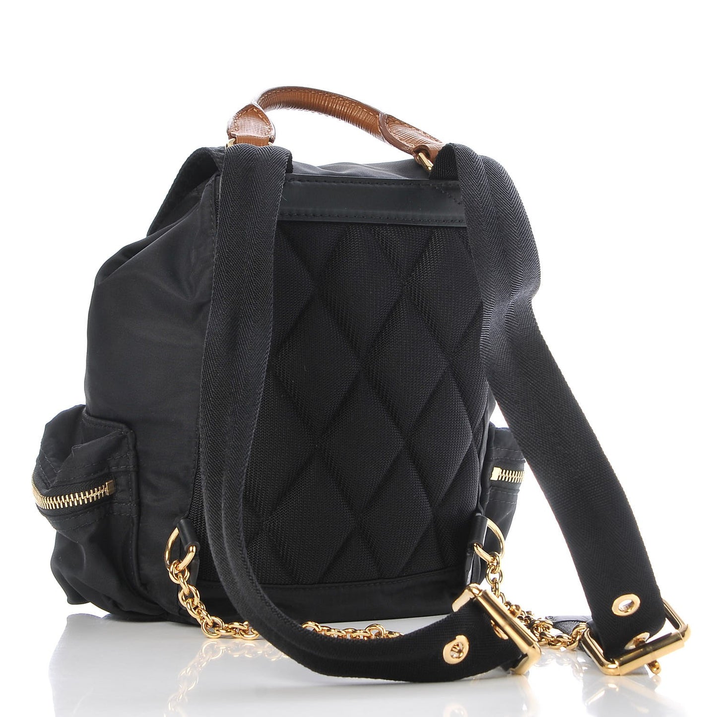 Nylon Small Rucksack Backpack Black