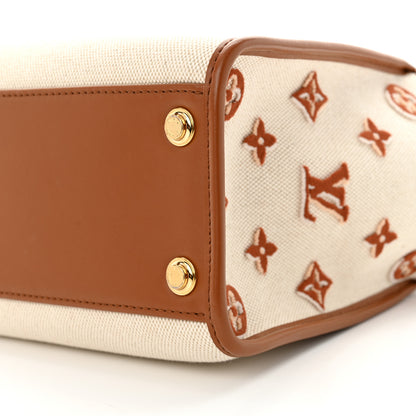 Louis Vuitton Canvas Calfskin Monogram On My Side PM Caramel Tan 9 of 11