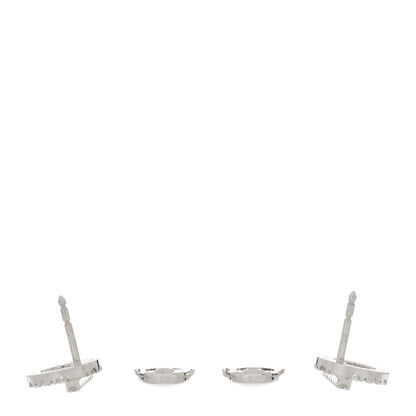 Hermes 18K White Gold Diamond Finesse Earrings 3 of 5