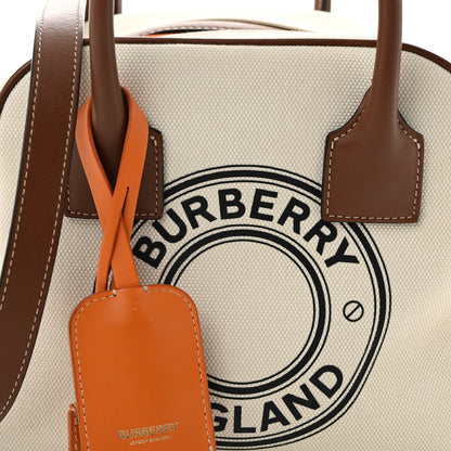 Burberry Cotton Canvas Small Logo Cube Bag Natural Tan 7 of 12