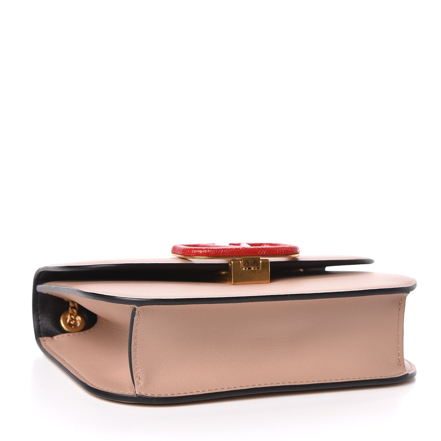 Valentino Garavani Smooth Calfskin Small VLock Shoulder Bag Poudre Rouge Pur 4 of 9
