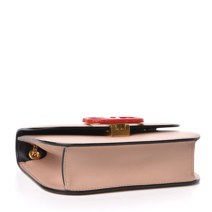 Valentino Garavani Smooth Calfskin Small VLock Shoulder Bag Poudre Rouge Pur 4 of 9