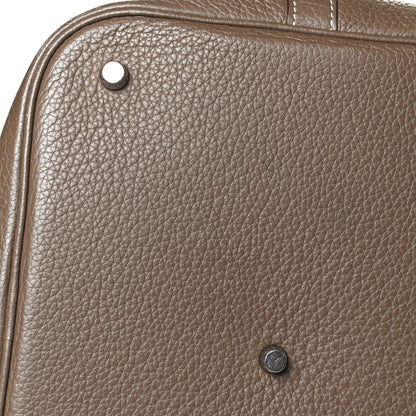 Hermes Taurillon Clemence Picotin Lock 26 GM Etoupe 10 of 14