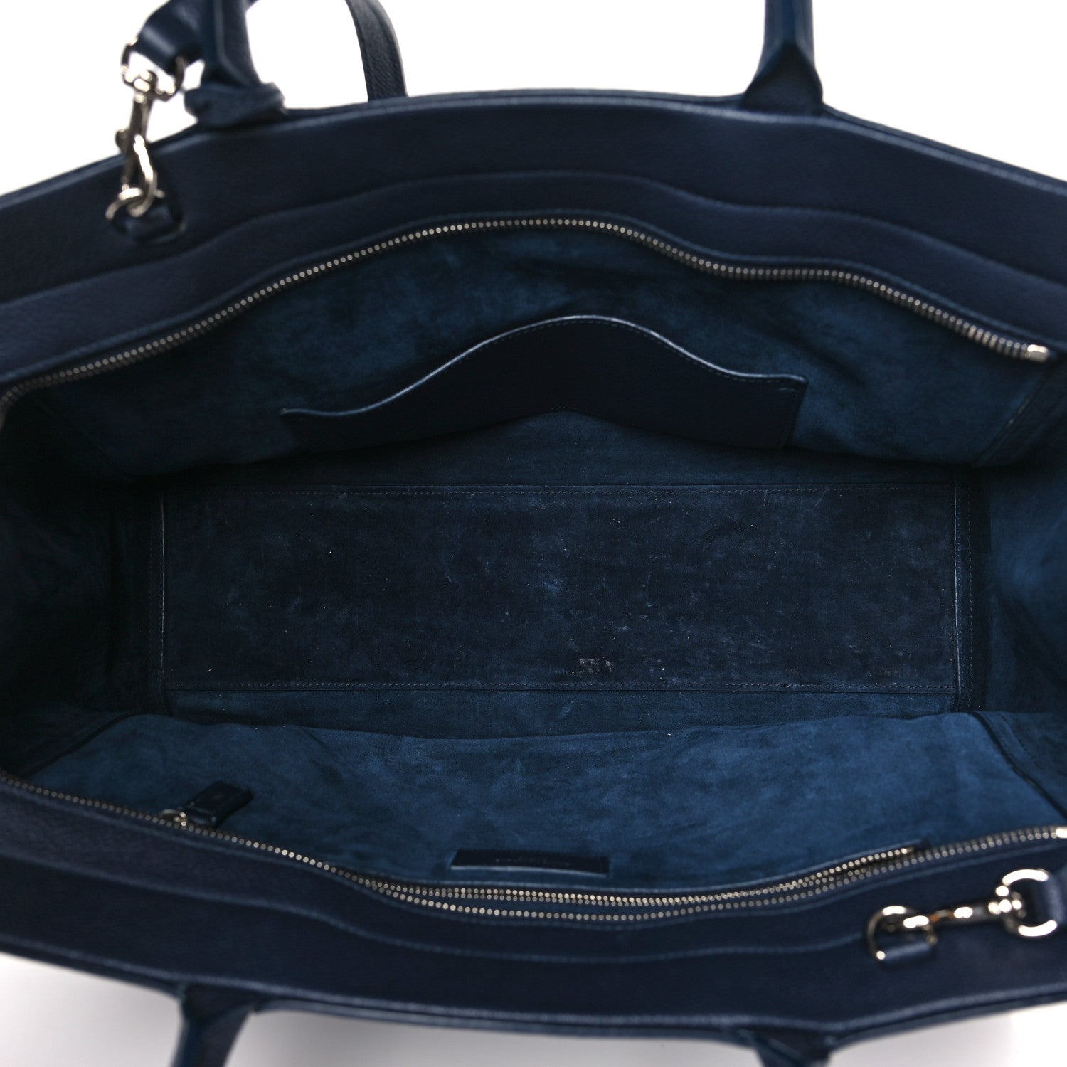 Saint Laurent Calfskin Medium Rive Gauche Cabas Navy Blue 5 of 9
