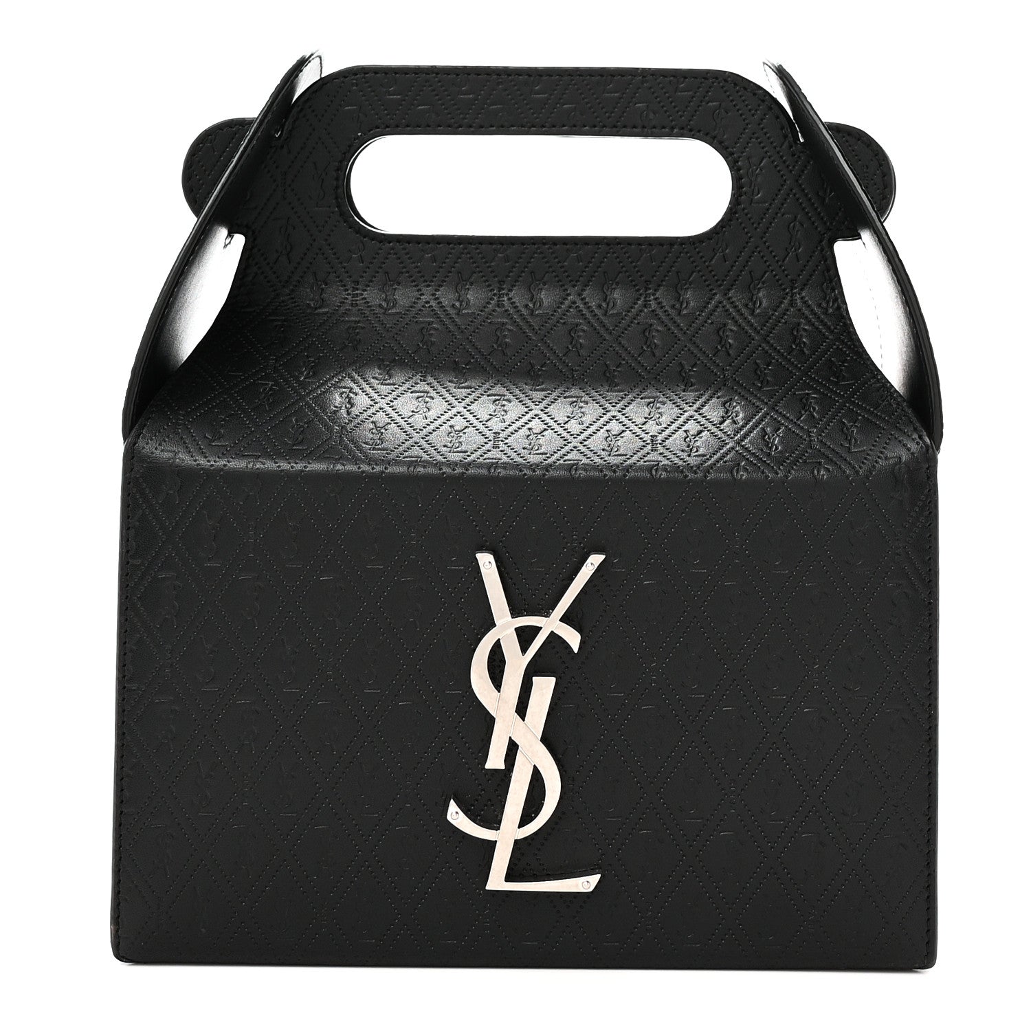 Saint Laurent Calfskin Monogram Take Away Box Black 1 of 9