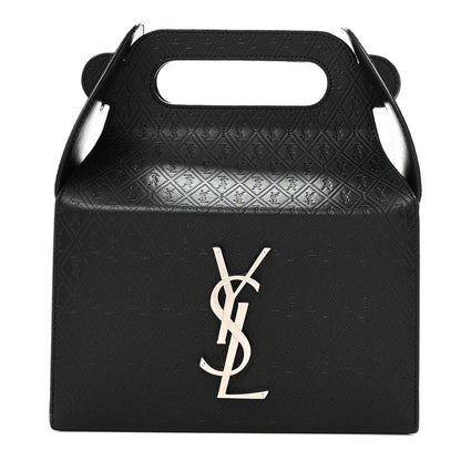 Saint Laurent Calfskin Monogram Take Away Box Black 1 of 9