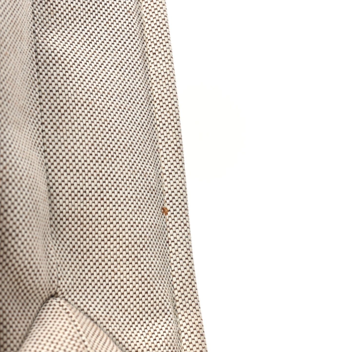 Cotton Calfskin Large Woody Ribbon Tote White Brown