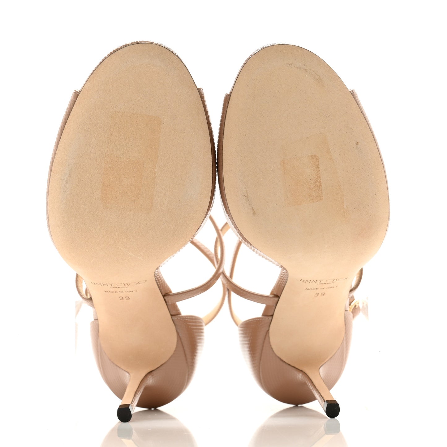 Embossed Patent Lizard Emsy Crisscross 85 Sandals 39 Ballet Pink