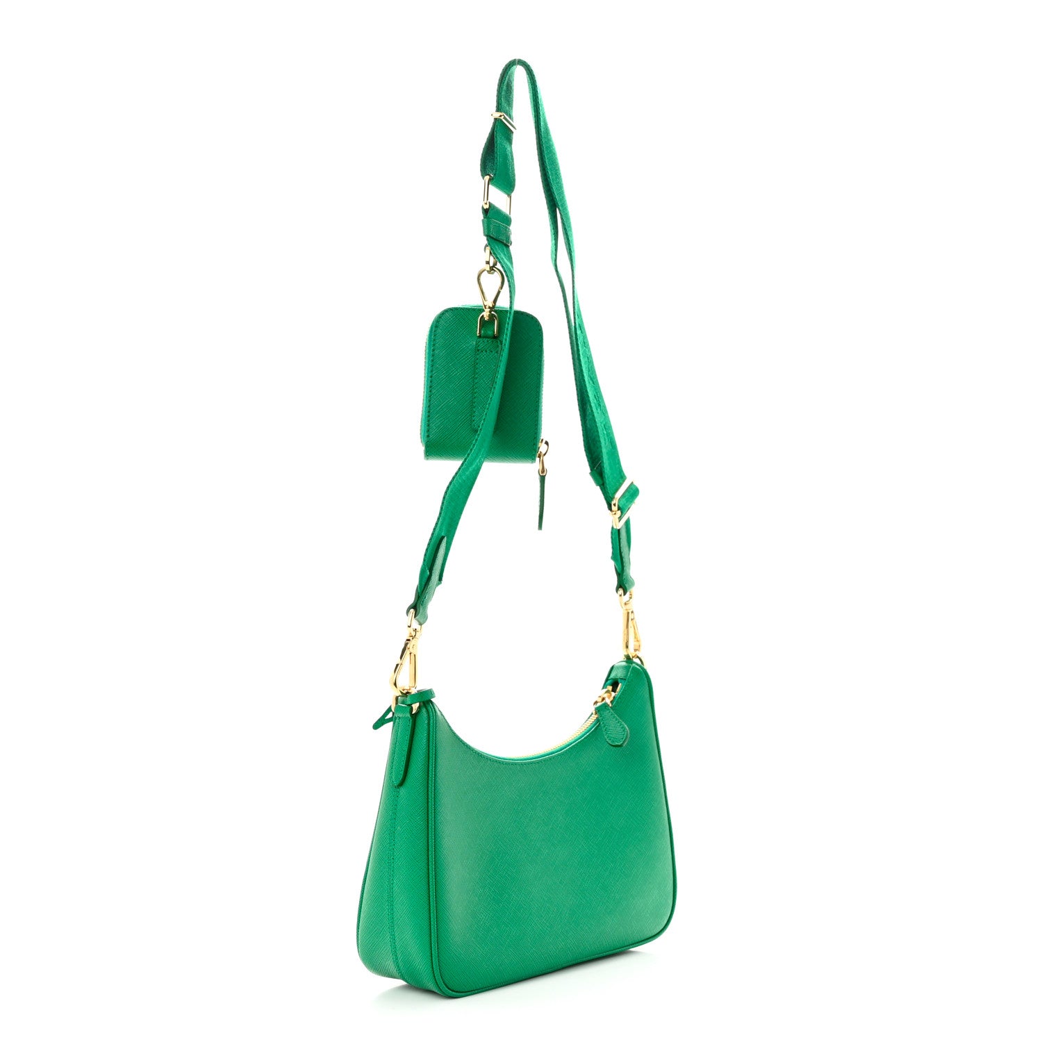 Prada Saffiano Lux Re-Edition 2005 Shoulder Bag Menta 3 of 10