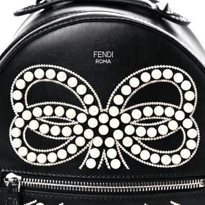 Fendi Vitello Liberty Pearl Romantic Bow Mini Backpack Black 13 of 13