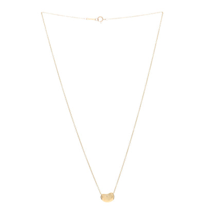 Tiffany 18K Yellow Gold 11mm Elsa Peretti Bean Pendant Necklace 3 of 5