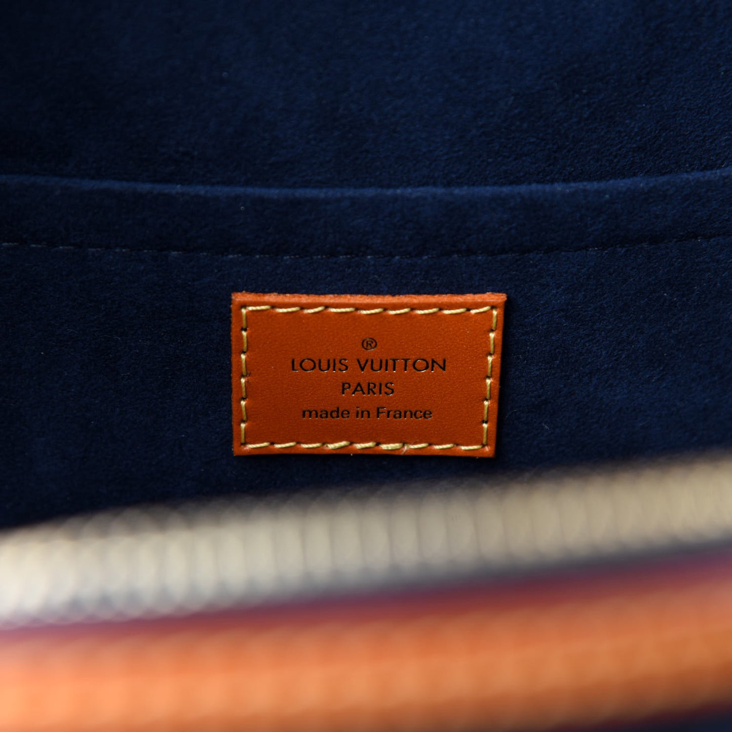 Calfskin Reverse Monogram Valisette PM Navy Caramel