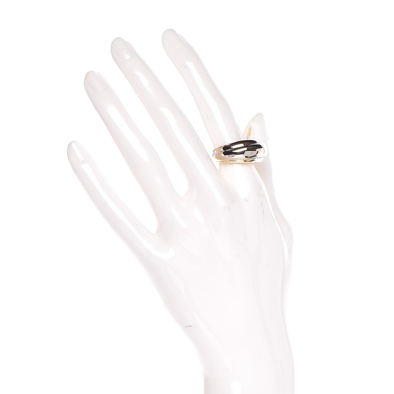 Cartier 18K Pink Yellow White Gold Wide Dome Band Ring 52 6 2 of 4