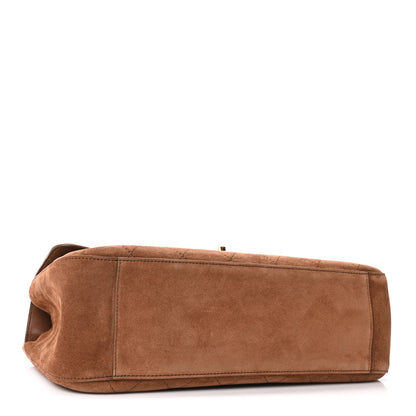 Chanel Suede Calfskin Small Souplissimo Maxi Flap Camel 4 of 11