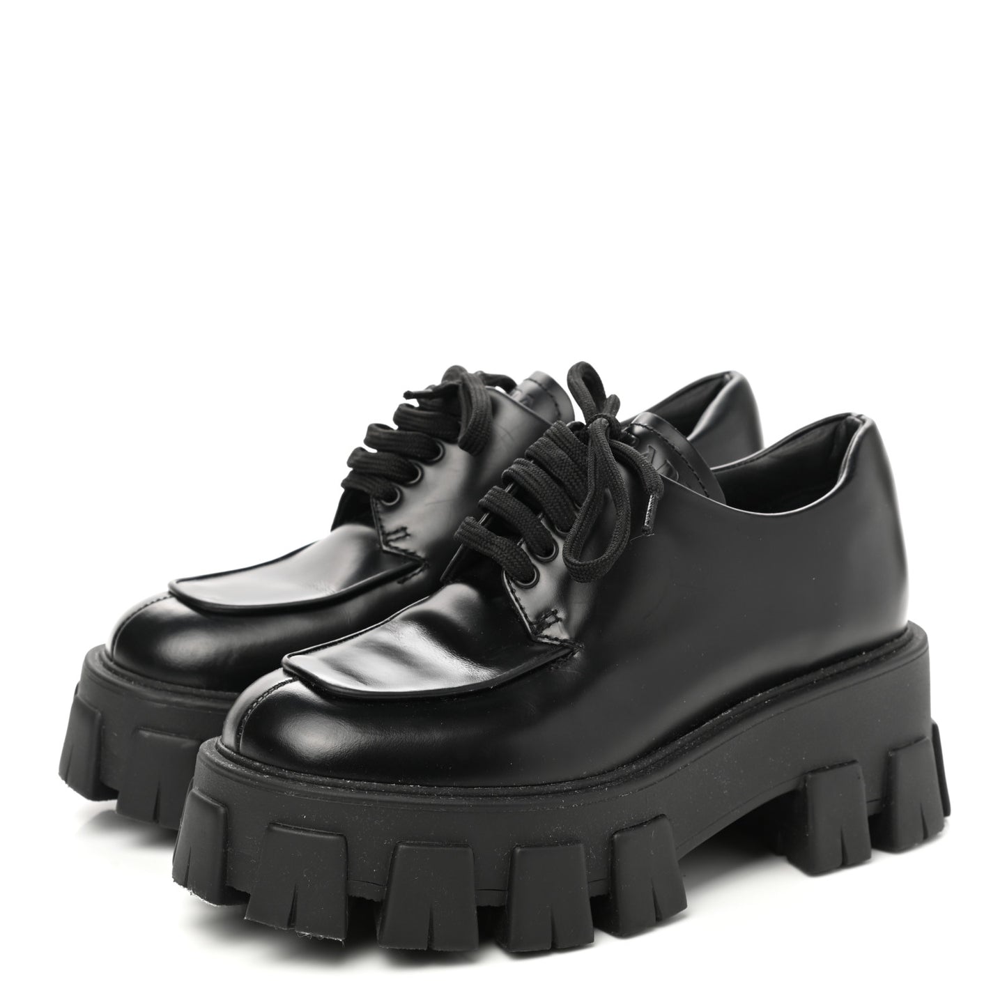 Spazzolato Rois Monolith 55mm Derby Loafers 35 Black