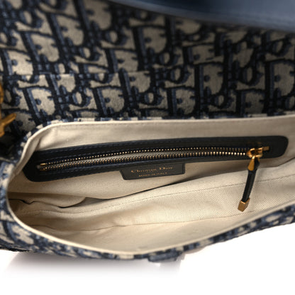 Christian Dior Oblique Saddle Bag Blue 5 of 10