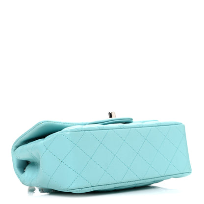 Chanel Lambskin Quilted Mini Rectangular Flap Light Blue 4 of 10