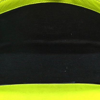 Saint Laurent Patent Grain de Poudre Small Monogram Kate Satchel Neon Yellow 5 of 10