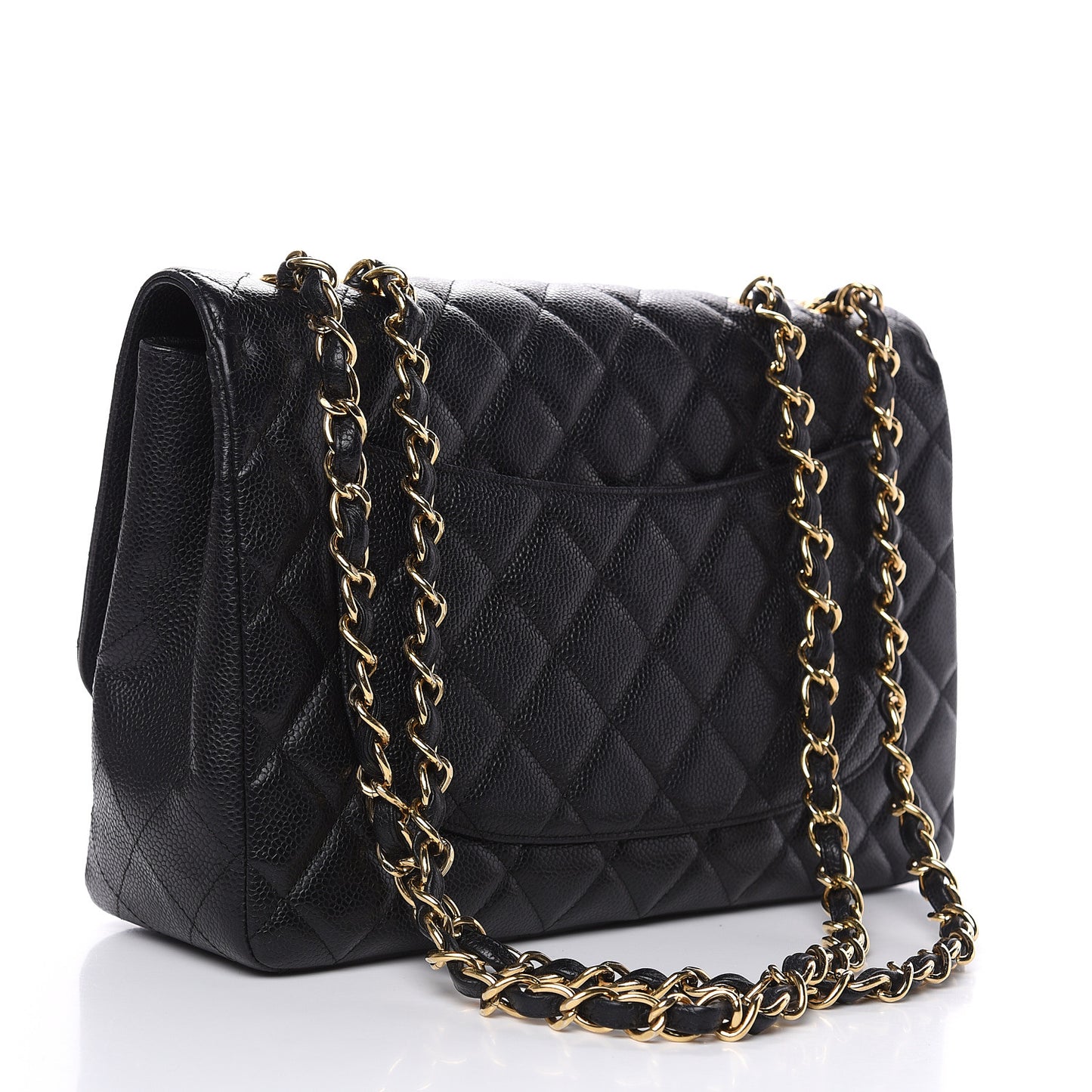 Caviar Quilted Jumbo Single Flap Black