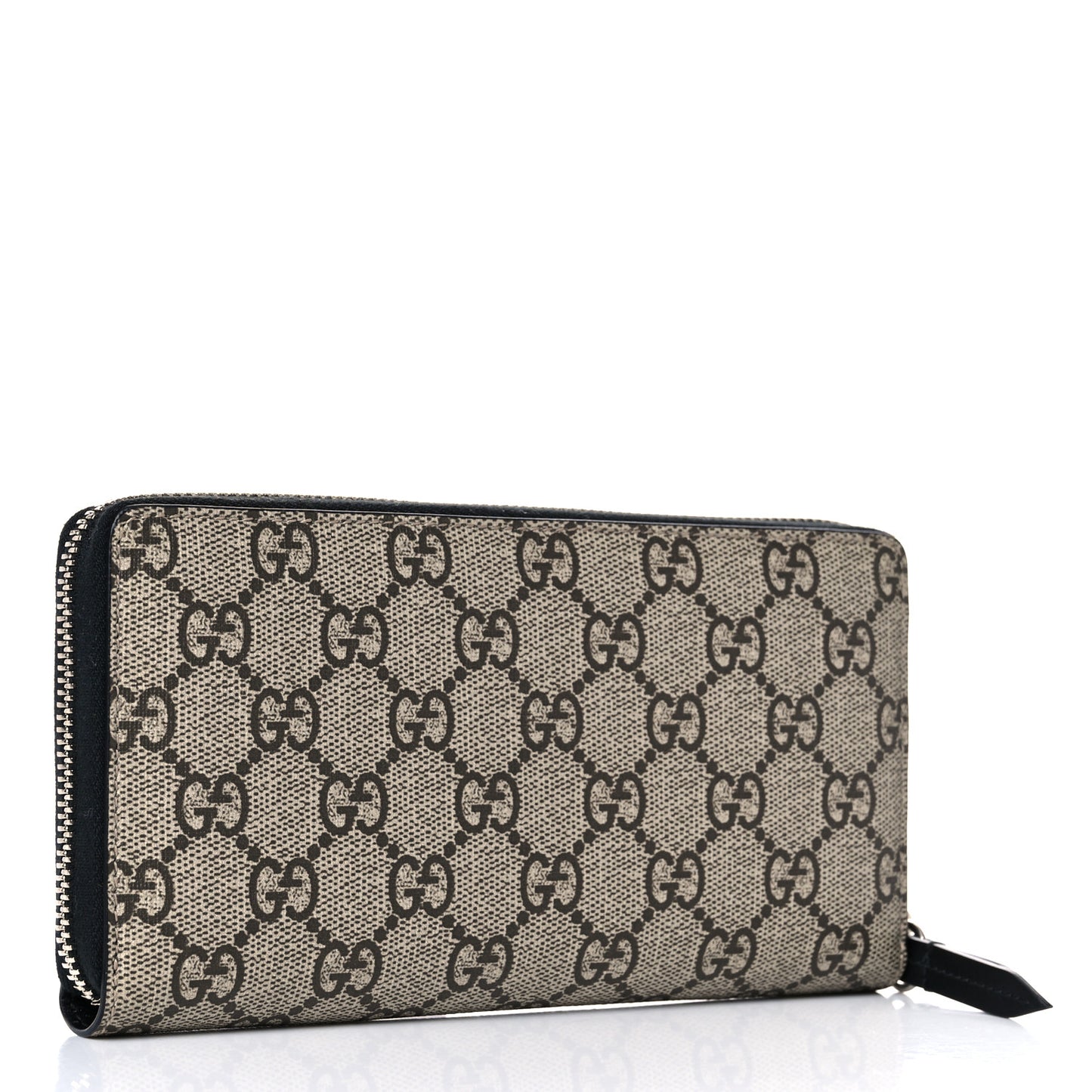 GG Supreme Monogram Tiger Zip Around Wallet