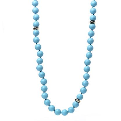 David Yurman 18K Yellow Gold Turquoise Spiritual Beads Necklace 1 of 4