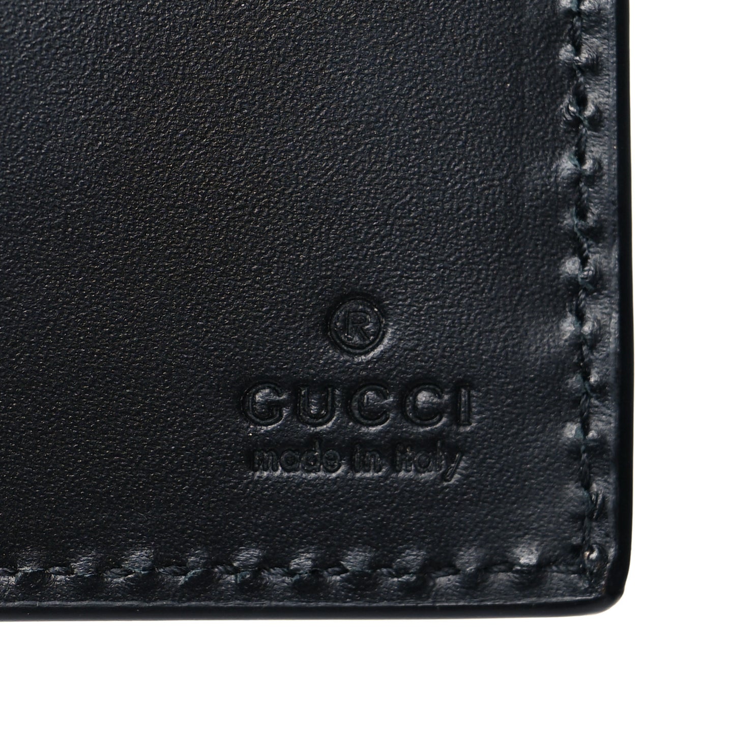GG Supreme Monogram Selleria Calfskin Tiger Nice Bi-Fold Wallet Beige Ebony Multicolor Black