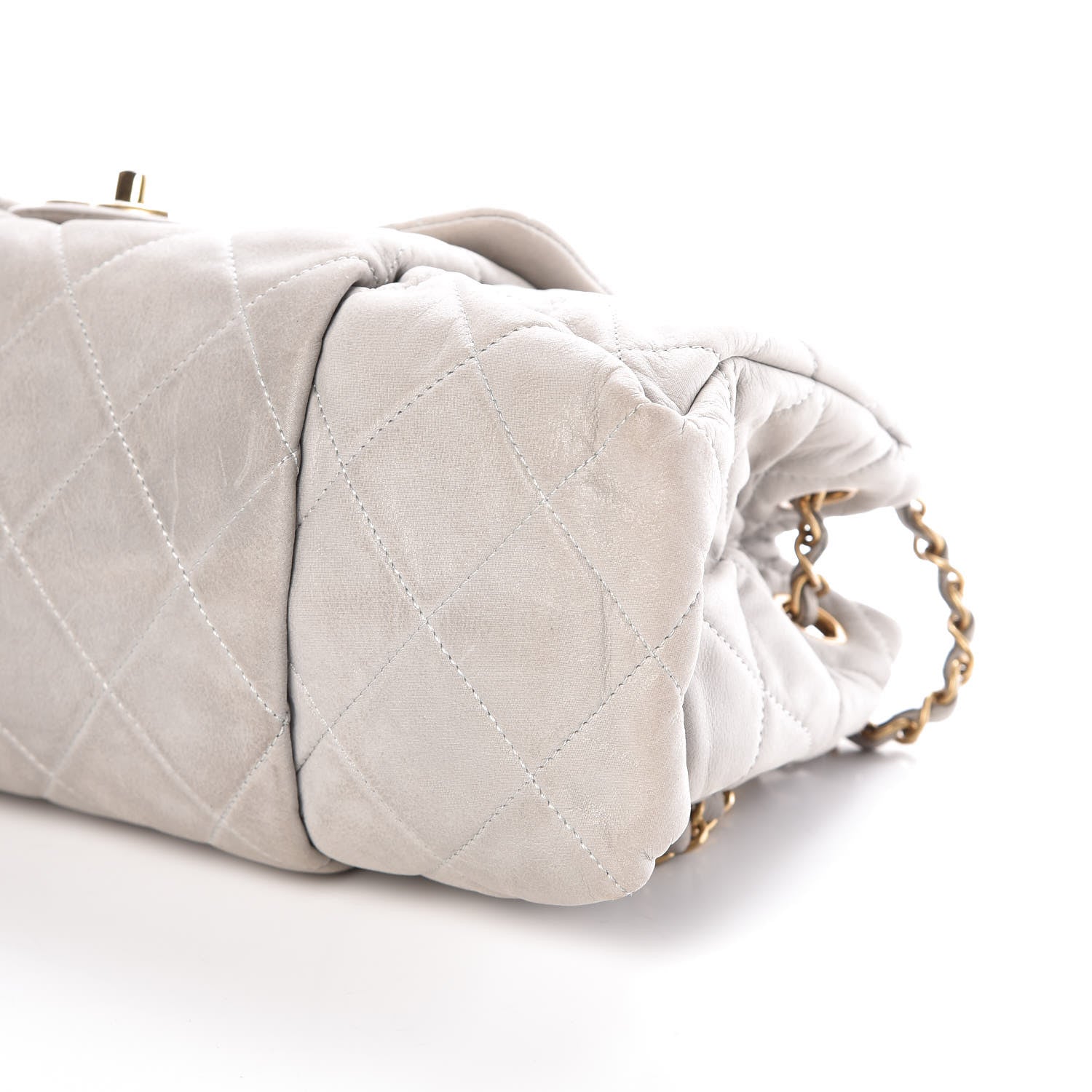 Chanel Iridescent Calfskin Large Chic Quilt Flap Grey 9 of 9