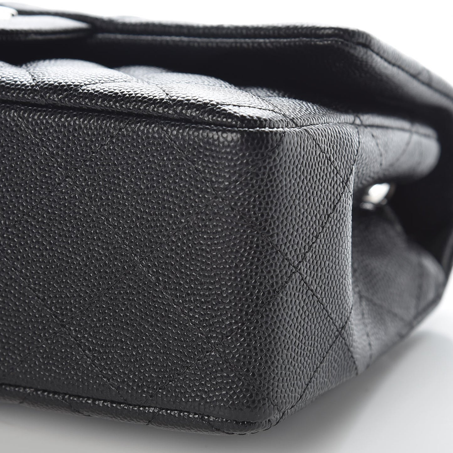 Caviar Quilted Mini Rectangular Flap Black