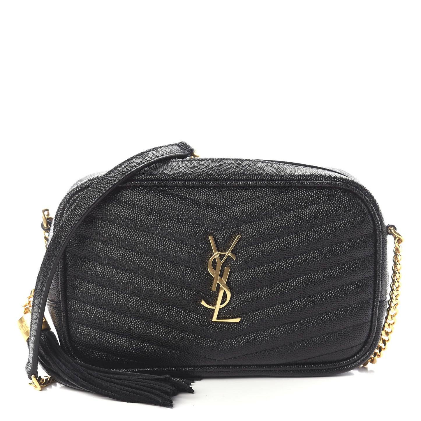 Grain De Poudre Matelasse Monogram Mini Lou Camera Bag Black
