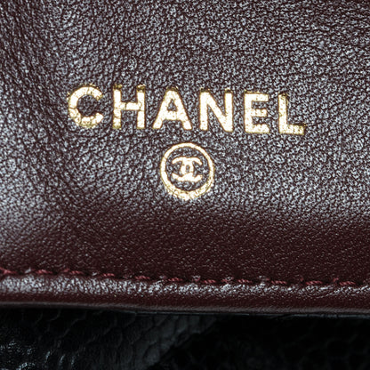 Chanel Caviar Quilted Long Flap Wallet Black 7 of 9