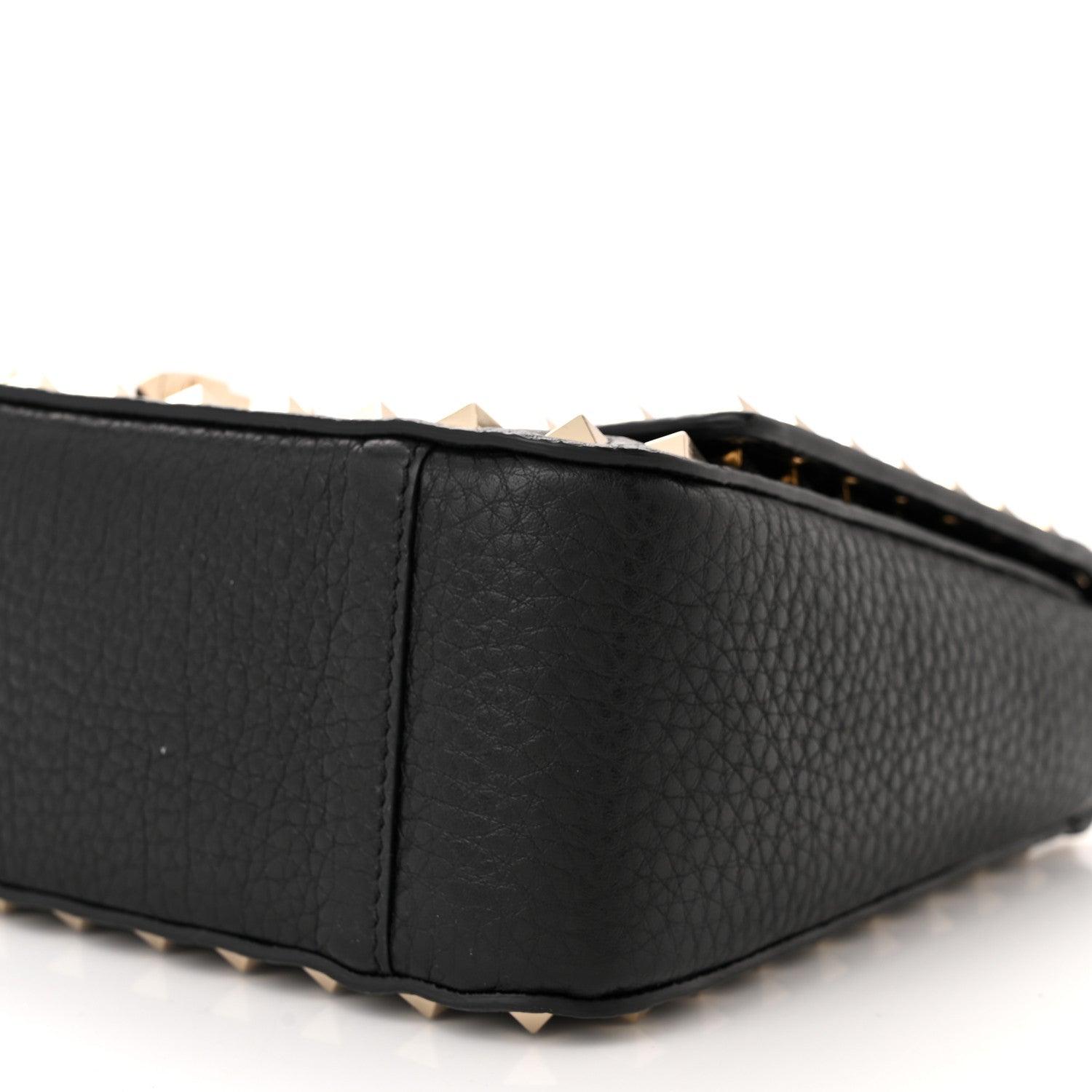Valentino Garavani Grained Calfskin Rockstud Crossbody Bag Black 9 of 10