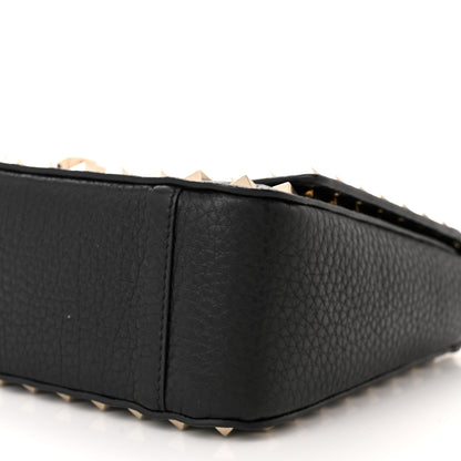 Valentino Garavani Grained Calfskin Rockstud Crossbody Bag Black 9 of 10