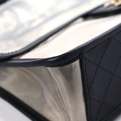 Chanel Lambskin PVC Sand By The Sea Flap With Pearl Strap Black 6 of 13