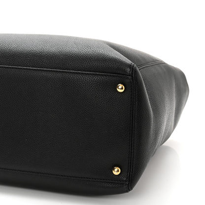 Chanel Calfskin Cerf Executive Shopper Tote Black 9 of 9