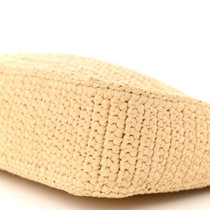 Prada Yarn Raffia Effect Crochet Re-Edition 2005 Shoulder Bag Naturale 11 of 11