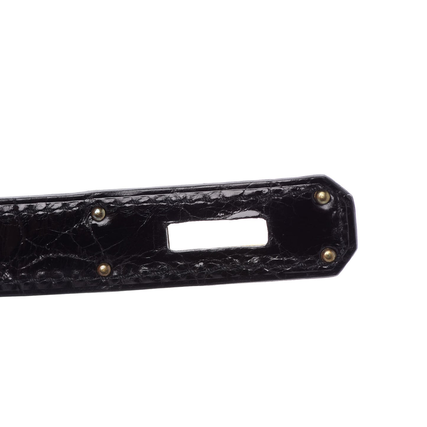 Taurillon Novillo Shiny Niloticus Crocodile Birkin Touch 30 Black