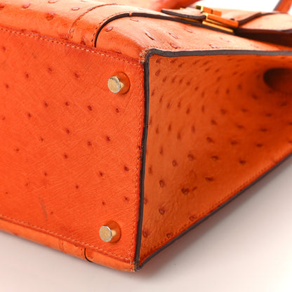 Hermes Ostrich Drag 32 Orange 7 of 20